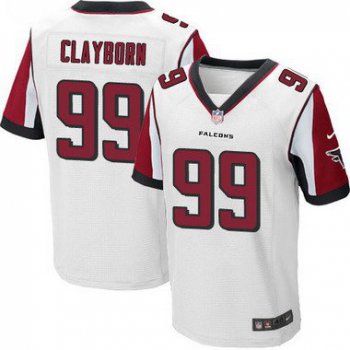 Men's Atlanta Falcons #99 Adrian Clayborn White Road NFL Nike Elite Jersey