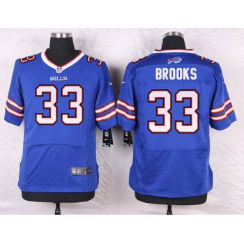 Men's Buffalo Bills #33 Ron Brooks Royal Blue Team Color NFL Nike Elite Jersey