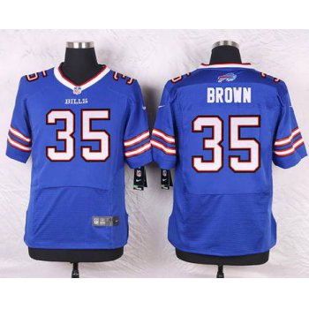 Men's Buffalo Bills #35 Bryce Brown Royal Blue Team Color NFL Nike Elite Jersey