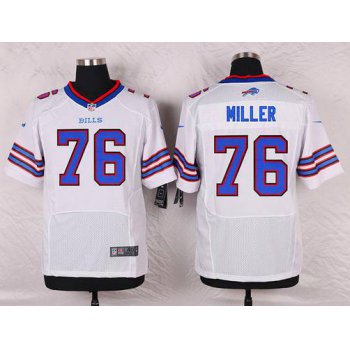 Men's Buffalo Bills #76 John Miller White Road NFL Nike Elite Jersey