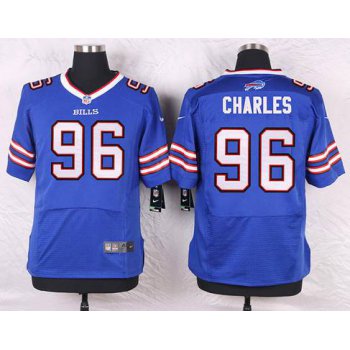 Men's Buffalo Bills #96 Stefan Charles Royal Blue Team Color NFL Nike Elite Jersey