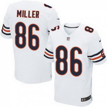Men's Chicago Bears #86 Zach Miller White Road NFL Nike Elite Jersey