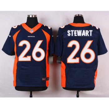 Men's Denver Broncos #26 Darian Stewart Navy Blue Alternate NFL Nike Elite Jersey