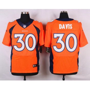 Men's Denver Broncos #30 Terrell Davis Orange Retired Player NFL Nike Elite Jersey