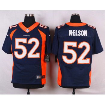 Men's Denver Broncos #52 Corey Nelson Navy Blue Alternate NFL Nike Elite Jersey