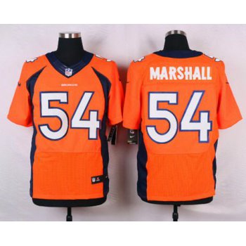Men's Denver Broncos #54 Brandon Marshall Orange Team Color NFL Nike Elite Jersey