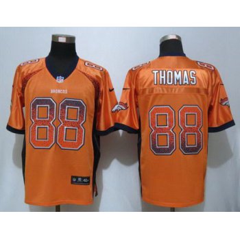 Men's Denver Broncos #88 Demaryius Thomas Orange Drift Fashion NFL Nike Jersey