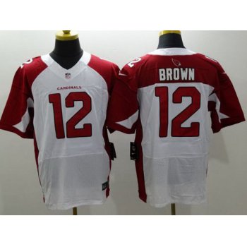 Men's Arizona Cardinals #12 John Brown White Road NFL Nike Elite Jersey