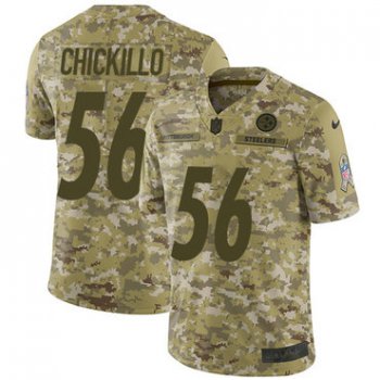Men's Pittsburgh Steelers #56 Anthony Chickillo Camo Nike NFL 2018 Salute to Service Limited Jersey