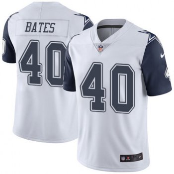 Men's Nike Dallas Cowboys #40 Bill Bates Limited White Color Rush Jersey