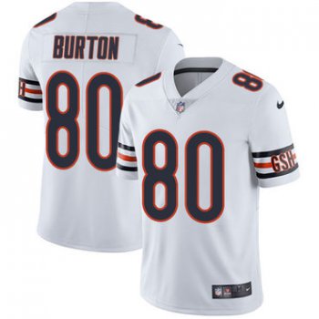 Nike Bears 80 Trey Burton White Men's Stitched NFL Vapor Untouchable Limited Jersey