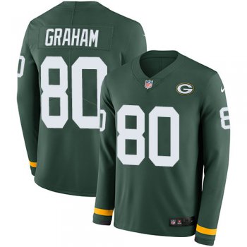 Nike Packers 80 Jimmy Graham Green Team Color Men's Stitched NFL Limited Therma Long Sleeve Jersey