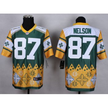 Nike Green Bay Packers #87 Jordy Nelson 2015 Noble Fashion Elite Jersey