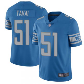 Lions #51 Jahlani Tavai Blue Team Color Men's Stitched Football Vapor Untouchable Limited Jersey