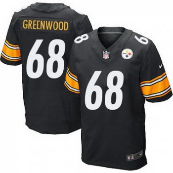 Men's Pittsburgh Steelers #68 L.C. Greenwood Black Retired Player NFL Nike Elite Jersey