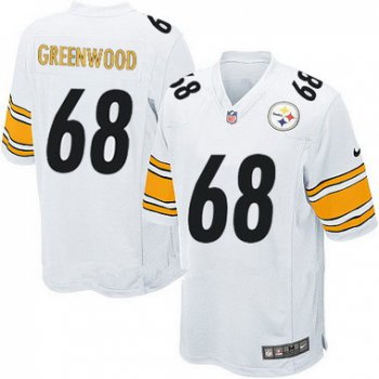 Men's Pittsburgh Steelers #68 L.C. Greenwood White Retired Player NFL Nike Elite Jersey