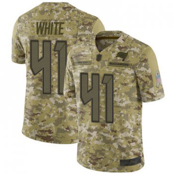 Buccaneers #41 Devin White Camo Men's Stitched Football Limited 2018 Salute To Service Jersey
