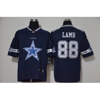 Men's Dallas Cowboys #88 CeeDee Lamb Navy Blue 2020 Big Logo Vapor Untouchable Stitched NFL Nike Fashion Limited Jersey