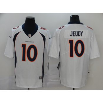 Men's Denver Broncos #10 Jerry Jeudy White 2020 Vapor Untouchable Stitched NFL Nike Limited Jersey