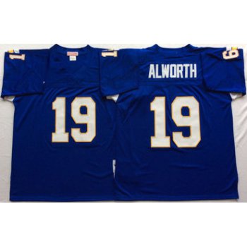 Chargers 19 Lance Alworth Blue Throwback Jersey