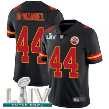 Nike Chiefs #44 Dorian O'Daniel Black Super Bowl LIV 2020 Youth Stitched NFL Limited Rush Jersey