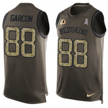 Men's Washington Redskins #88 Pierre Garcon Green Salute to Service Hot Pressing Player Name & Number Nike NFL Tank Top Jersey