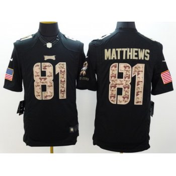 Nike Philadelphia Eagles #81 Jordan Matthews Salute to Service Black Limited Jersey