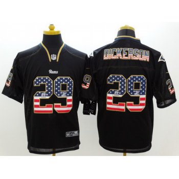 Nike St. Louis Rams #29 Eric Dickerson2014 USA Flag Fashion Black Elite Jersey