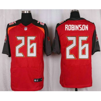 Men's Tampa Bay Buccaneers #26 Josh Robinson Red Team Color NFL Nike Elite Jersey