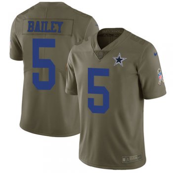 Nike Dallas Cowboys #5 Dan Bailey Olive Men's Stitched NFL Limited 2017 Salute To Service Jersey