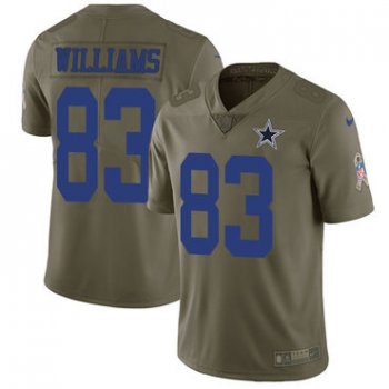 Nike Dallas Cowboys #83 Terrance Williams Olive Men's Stitched NFL Limited 2017 Salute To Service Jersey