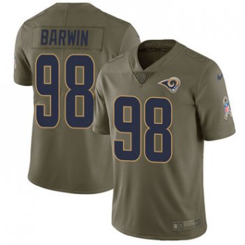 Nike Los Angeles Rams #98 Connor Barwin Olive Men's Stitched NFL Limited 2017 Salute to Service Jersey
