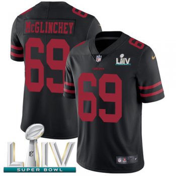 Nike 49ers #69 Mike McGlinchey Black Super Bowl LIV 2020 Alternate Youth Stitched NFL Vapor Untouchable Limited Jersey