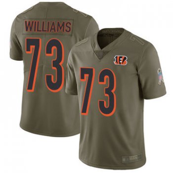Bengals #73 Jonah Williams Olive Men's Stitched Football Limited 2017 Salute To Service Jersey