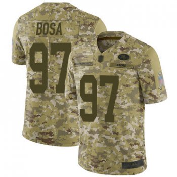 49ers #97 Nick Bosa Camo Men's Stitched Football Limited 2018 Salute To Service Jersey