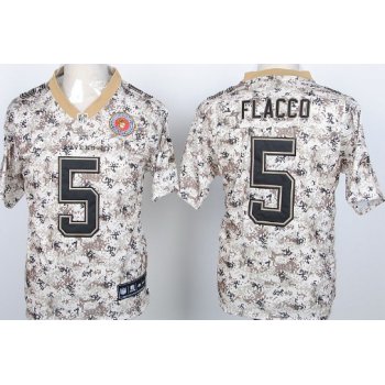 Nike Baltimore Ravens #5 Joe Flacco 2013 USMC Camo Elite Jersey