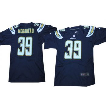 Nike San Diego Chargers #39 Danny Woodhead 2013 Navy Blue Elite Jersey