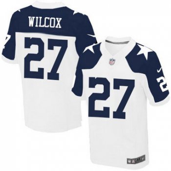 Men's Dallas Cowboys #27 J. J. Wilcox White Thanksgiving Alternate NFL Nike Elite Jersey