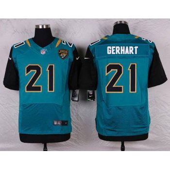 Men's Jacksonville Jaguars #21 Toby Gerhart Teal Green Alternate NFL Nike Elite Jersey