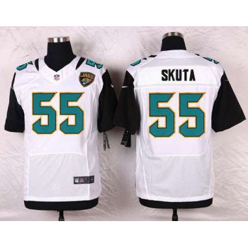 Men's Jacksonville Jaguars #55 Dan Skuta White Road NFL Nike Elite Jersey