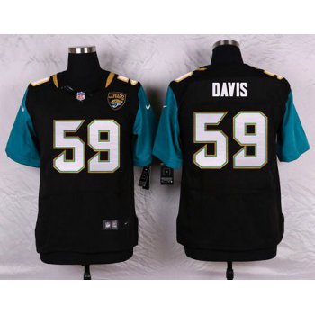 Men's Jacksonville Jaguars #59 Ryan Davis Black Team Color NFL Nike Elite Jersey