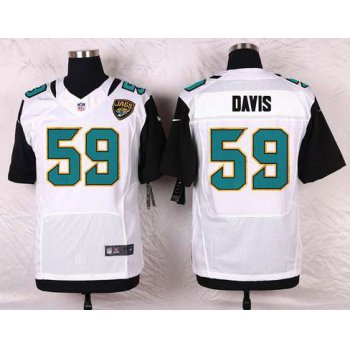 Men's Jacksonville Jaguars #59 Ryan Davis White Road NFL Nike Elite Jersey