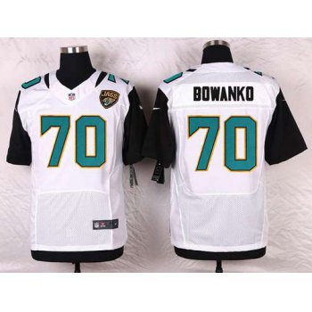 Men's Jacksonville Jaguars #70 Luke Bowanko White Road NFL Nike Elite Jersey