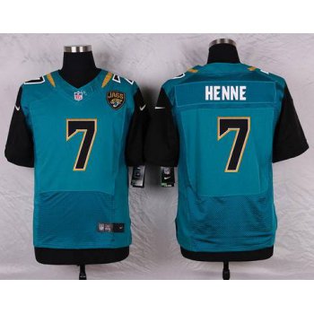 Men's Jacksonville Jaguars #7 Chad Henne Teal Green Alternate NFL Nike Elite Jersey