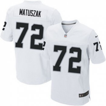 Men's Oakland Raiders #72 John Matuszak White Retired Player NFL Nike Elite Jersey
