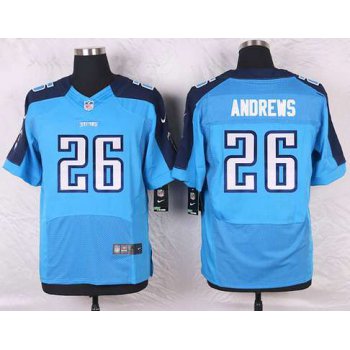 Men's Tennessee Titans #26 Antonio Andrews Light Blue Team Color NFL Nike Elite Jersey