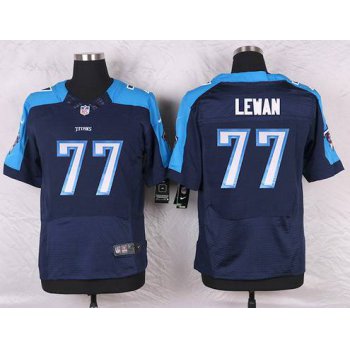 Men's Tennessee Titans #77 Taylor Lewan Navy Blue Alternate NFL Nike Elite Jersey