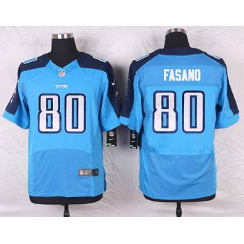 Men's Tennessee Titans #80 Anthony Fasano Light Blue Team Color NFL Nike Elite Jersey