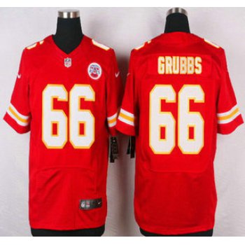 Men's Kansas City Chiefs #66 Ben Grubbs Red Team Color NFL Nike Elite Jersey
