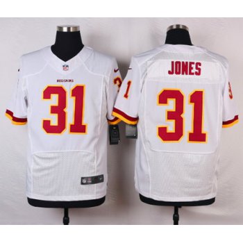 Men's Washington Redskins #31 Matt Jones White Road NFL Nike Elite Jersey
